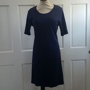 Issac Mizrahi Live! Cotton Dress, Navy, Medium